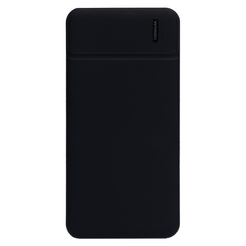 Универсальный аккумулятор OMG Flash 10 (10000 мАч) с подсветкой и soft touch,черный,13,7х6,87х1,55мм (черный)